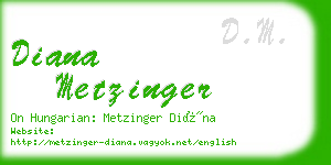 diana metzinger business card